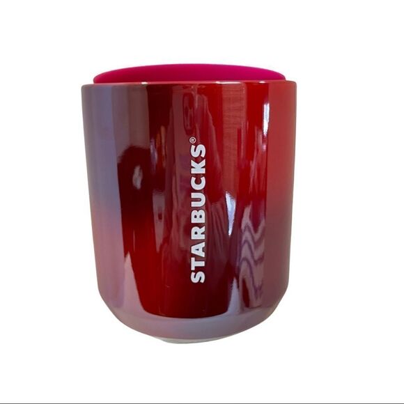 NWT Starbucks Red Fuchsia Pink Hot and Cold Tumbler Cup - Valentines Day Collect - Picture 1 of 6